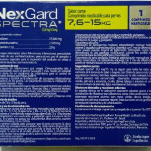 nexgard spectra perro 7a6 15 Kg back 1 comprimido