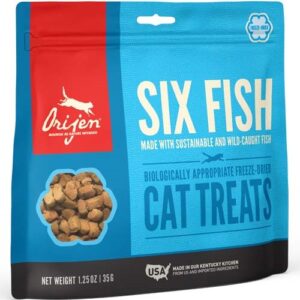 orijen six fish cat treats front