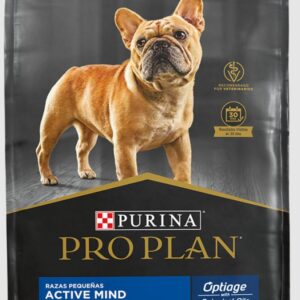 pro plan active mind small front perro
