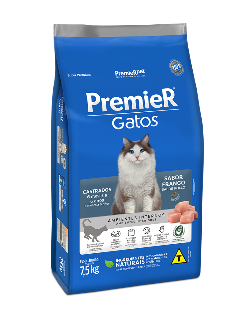 Premier Pet Gato Castrado 7.5k tres cuartos